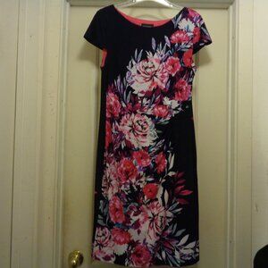 30s 40s BIG FLOWERS STYLED DRAPED DRESS BY CONNECTED APPAREL 12